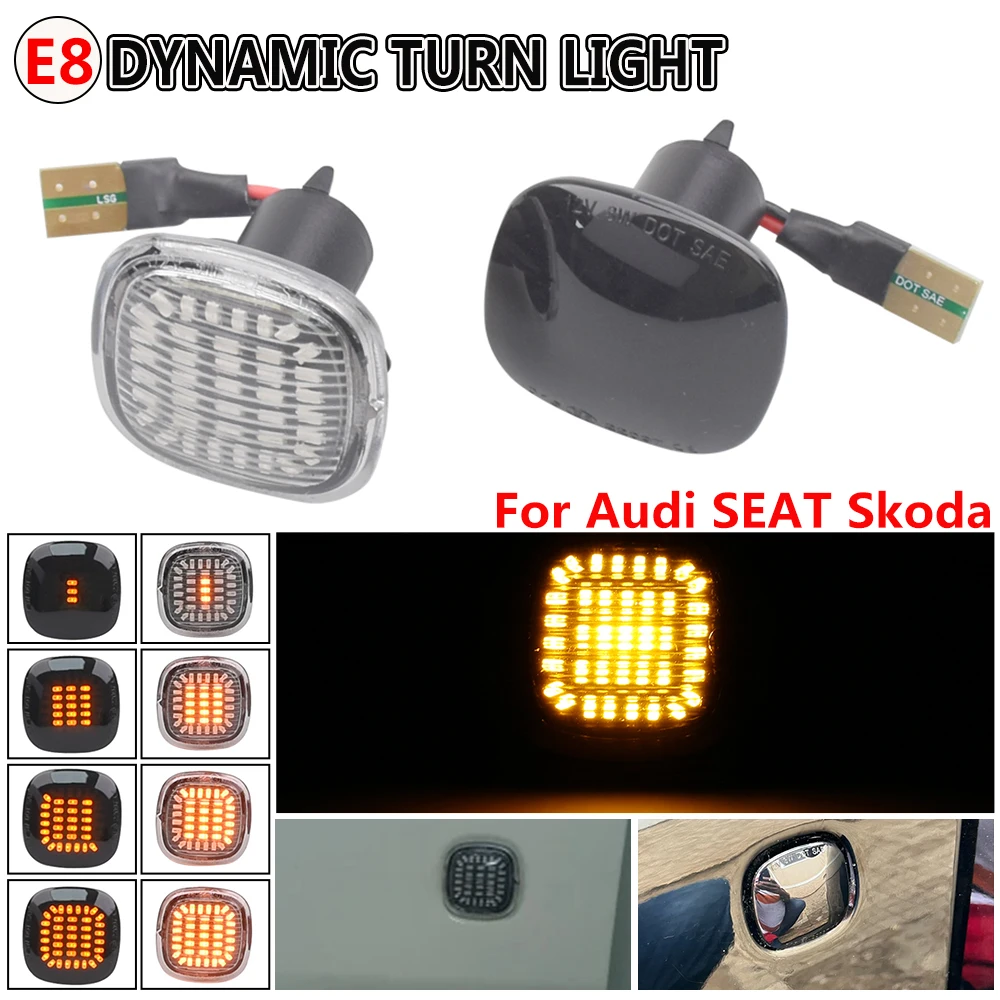 AUTOELEGANCETUNING - AUTOELEGANCETUNING - Indicatori di direzione laterali a LED dinamici neri per Audi A4 B6 B7 TT 8J A3