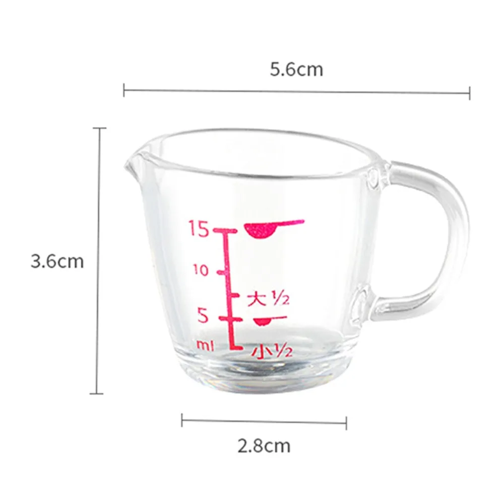 Lovely Baking Measuring Cup Small Milk Cup Mini Graduated Coffee Measuring  Cup Pointed Beaker 15ml - AliExpress