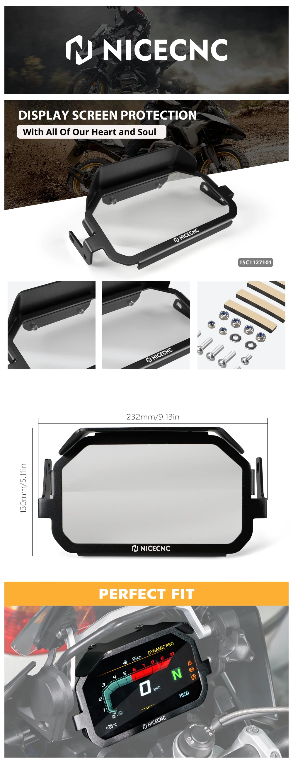 Für BMW R1250GS Adventure R 1250 GS 2018-2024 Instrumentenanzeige-Diebstahlschutzrahmen für BMW R1200GS Adventure 2013-2018 – Detail 1