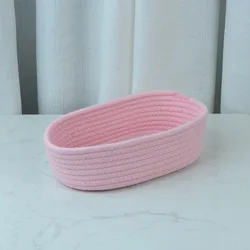 Multifunctional Woven Organizer Basket - S (Pink)