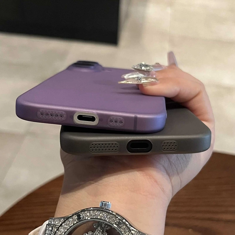 Ultra Thin Slim Matte Shockproof Phone Case - Clear Protective Cover