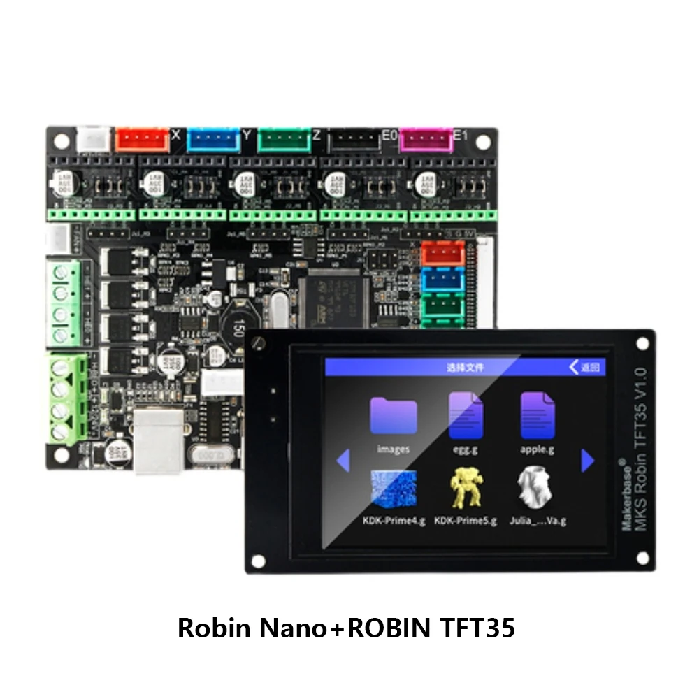 3D 프린터 부품 Makerbase MKS Robin Nano V1.2, 32 비트 제어 보드, Robin TFT35 TFT43 터치 스크린 지지대 Marlin