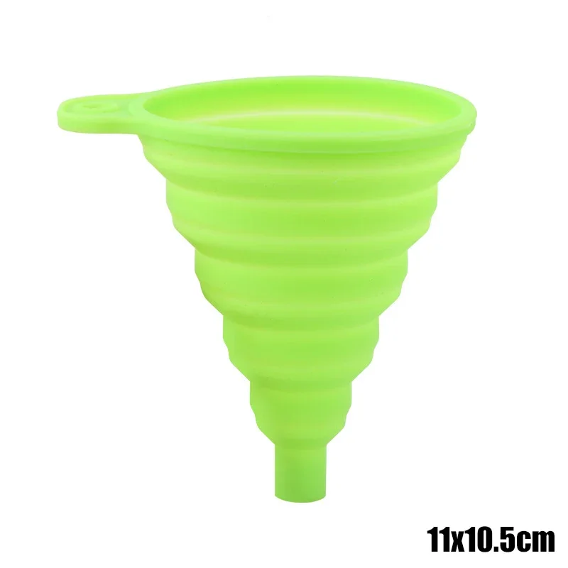 Silicone Funnel Car Engine Funnel Silicone Liquid Funnel Washer Fluid Change Foldable Portable Auto Engine Oil Petrol Change Universal 2pc