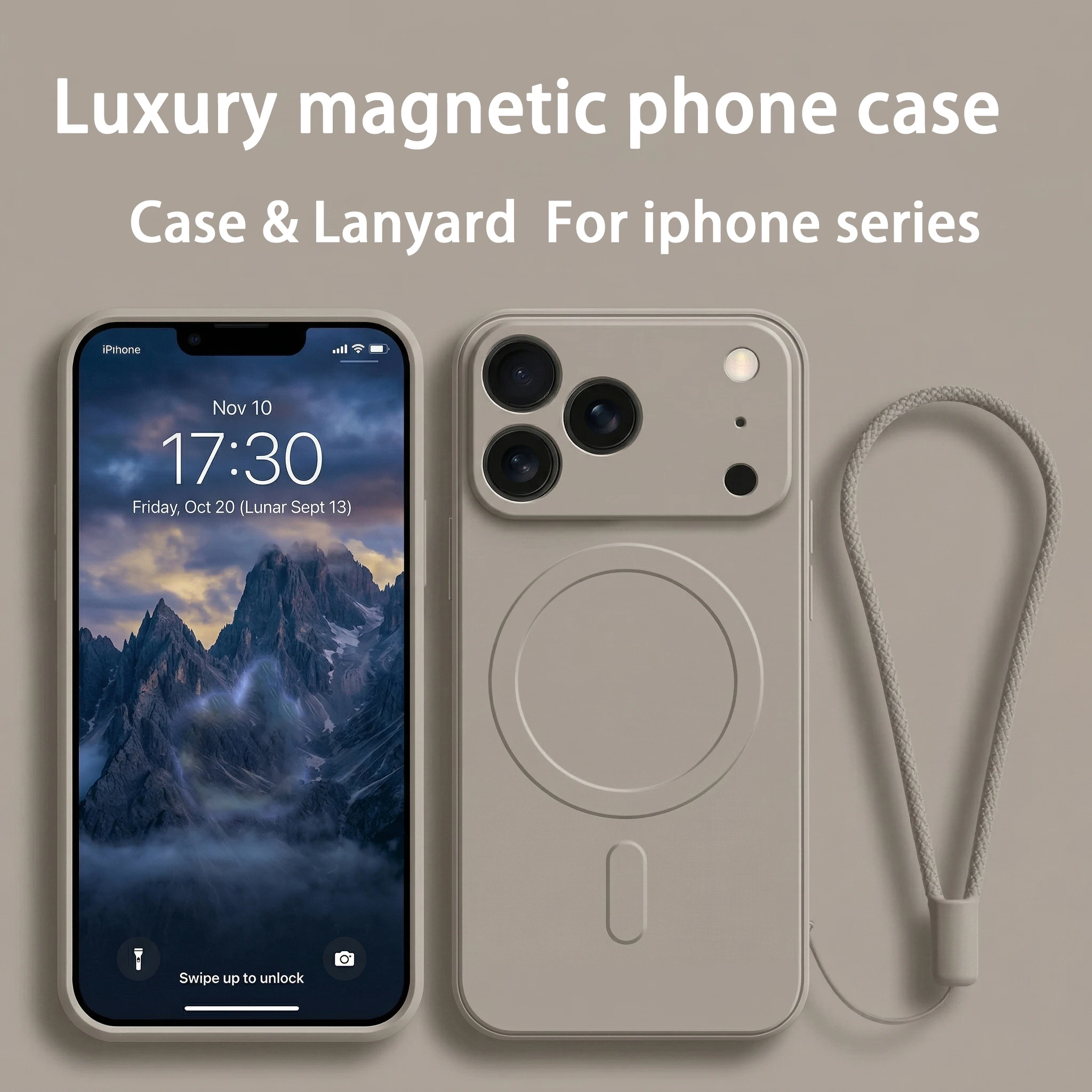 Liquid Silicone Magnetic Wireless Charging Phone Case - Soft TPU Back Cover
