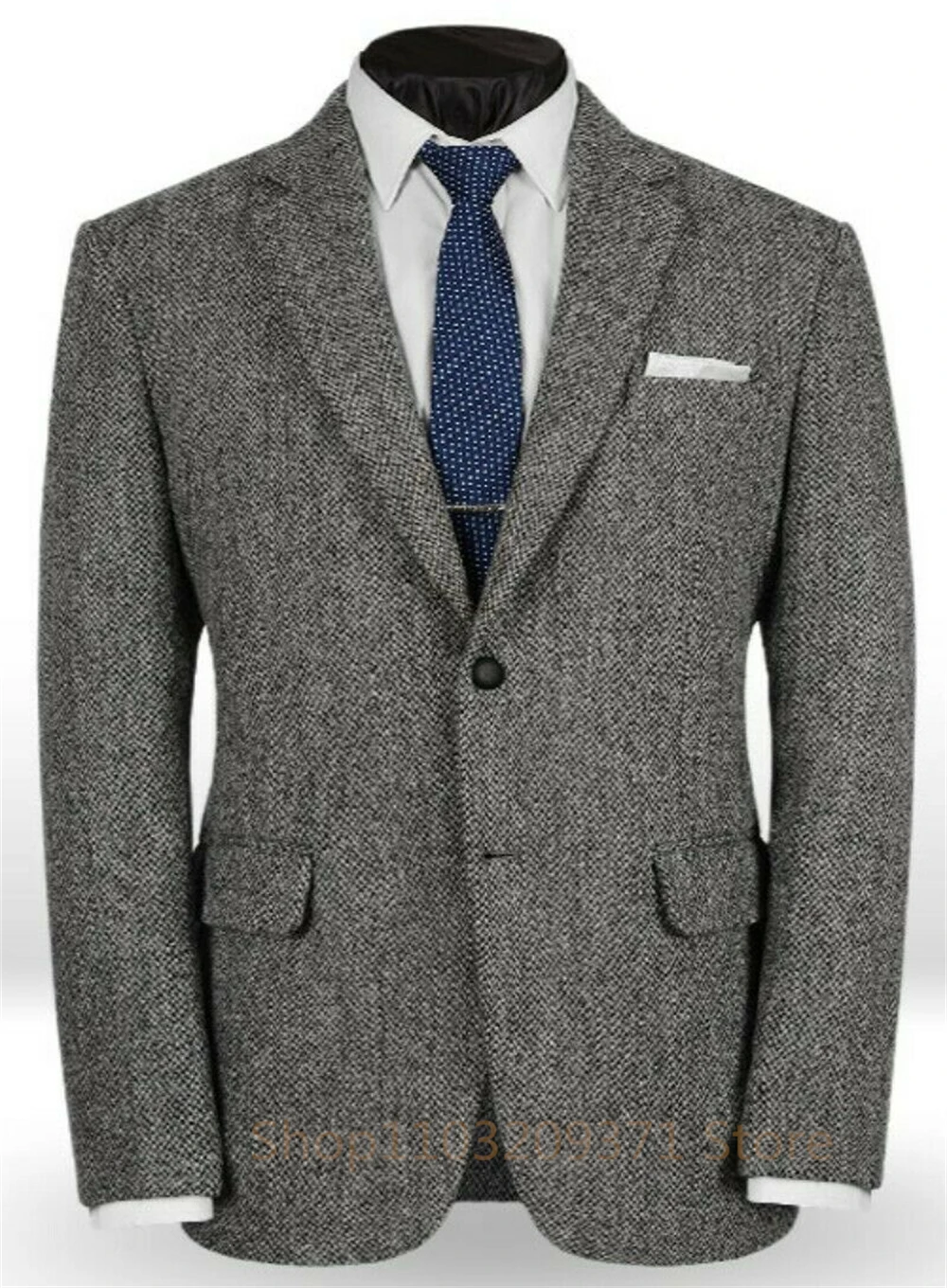 Classic grey H&M gents blazer tweed races wedding 36r JR001 main image 0
