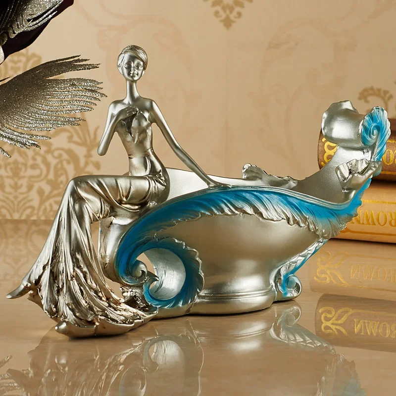 Avrupa Lüks Güzellik Şarap Rafı Reçine El Sanatları Heykel şarap tutucu Oturma Odası TV Dolabı Zanaat Ev Mobilya Dekorasyon