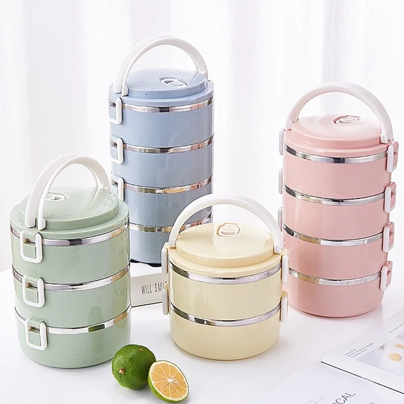 Portable Thermos Lunch Box Set Stackable Bento Box for Kids Adults School  Picnic Fruit Salad Food Container Insulated Lunch Bag - AliExpress