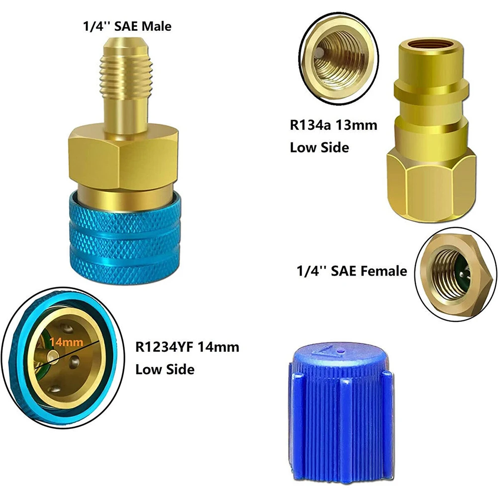 

Parts & Accessories Coupler Connector 2.8 X 0.6 Inch 7.3 X 1.6cm Blue Brass Red Set/kit Forcar Air Conditioner