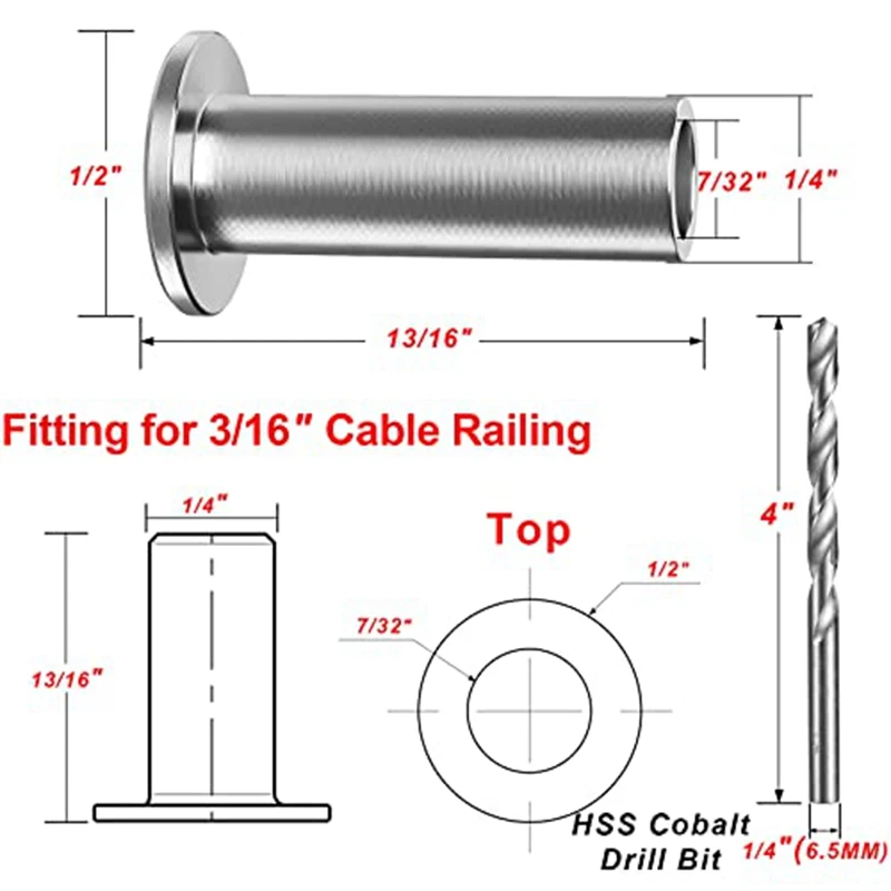 Cable Protector Sleeves, aço inoxidável, 1 