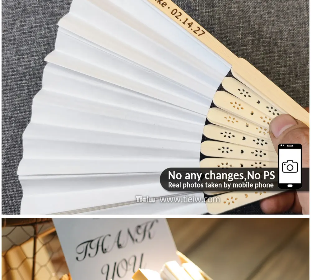 Custom Wedding Fans-Hand Fan For Bridal Shower Beach And Summer Wedding Favors-Personalized Rustic And Elegant Wooden Fan 18 S23bcb87c098e40d2b42d1474d39bc206u