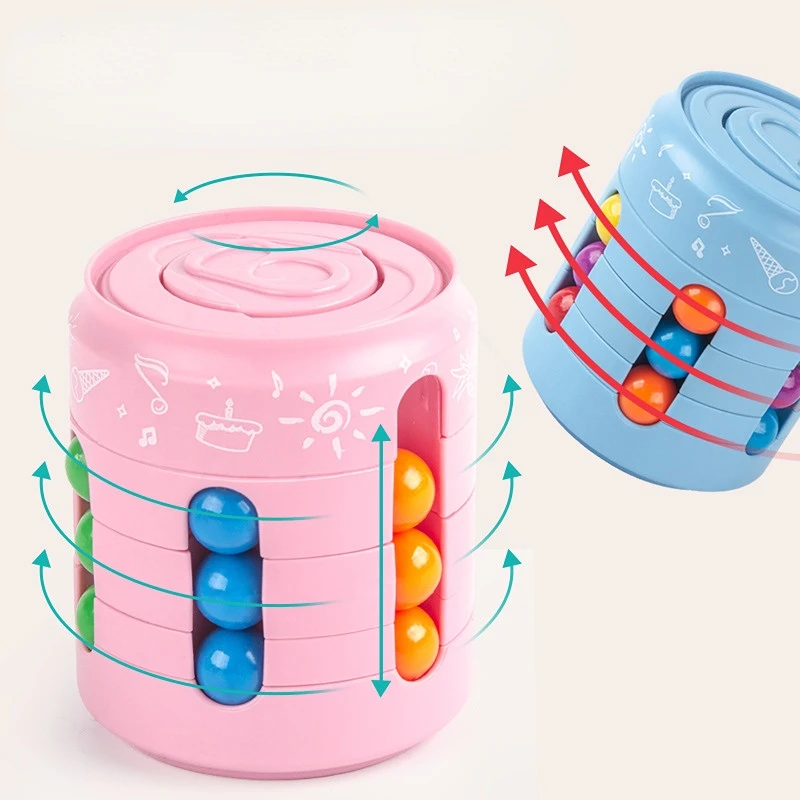 2 In 1 Magical Beans Fingertip Spinner Toys Rotating Small Magic Beads Cube Stress Relief Children Puzzle Decompression Toys for fidget toys,puzzle toys,anti stress toys,puzzle cube,magic puzzle cube,mini fingertip toy,kids educational toys
