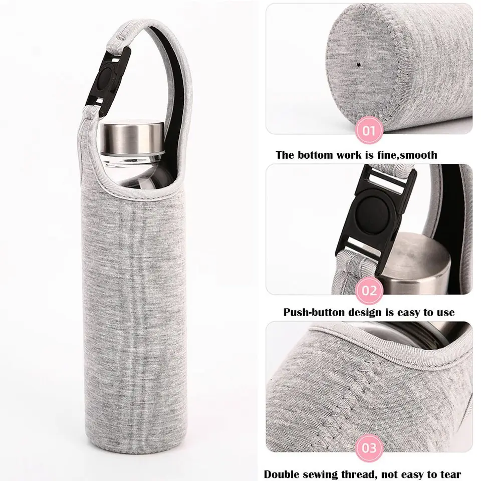 Custodia per bottiglia d'acqua sportiva Borsa isolata Custodia in neoprene Custodia per custodia per tazza Porta bottiglia ﻿ Copri bottiglie sportive  15
