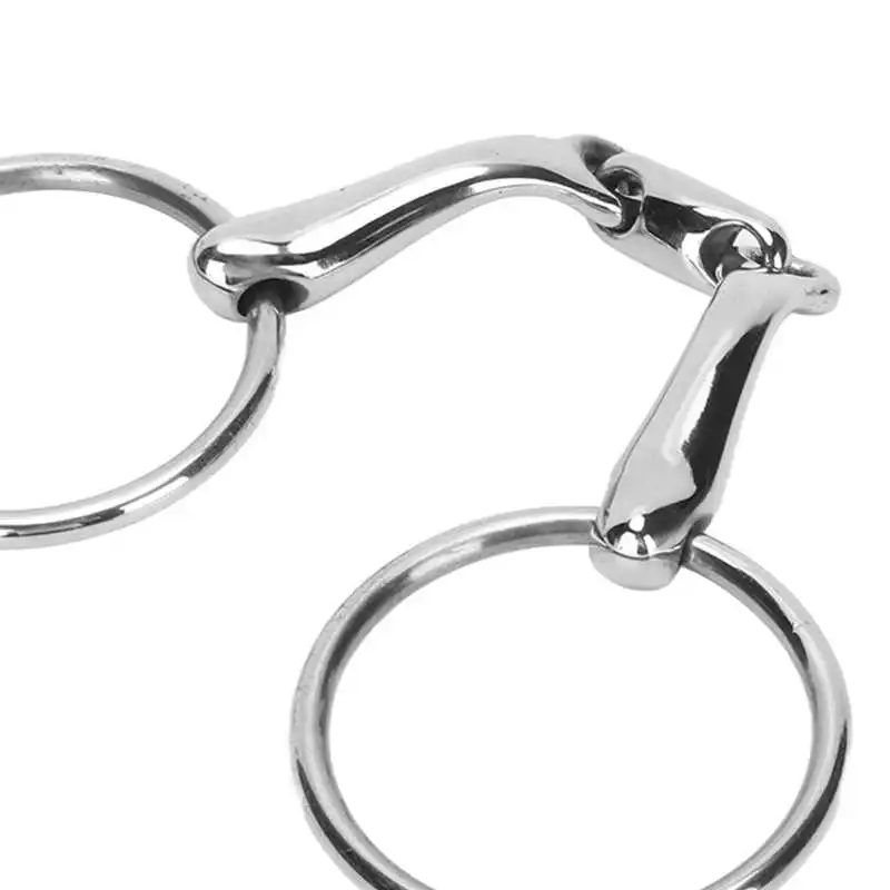 Pet Toys O Ring Horse Bits Flexible Linking Polished Stainless Steel Horse Mouth Bit for Horse Racing Training Pet Product 6