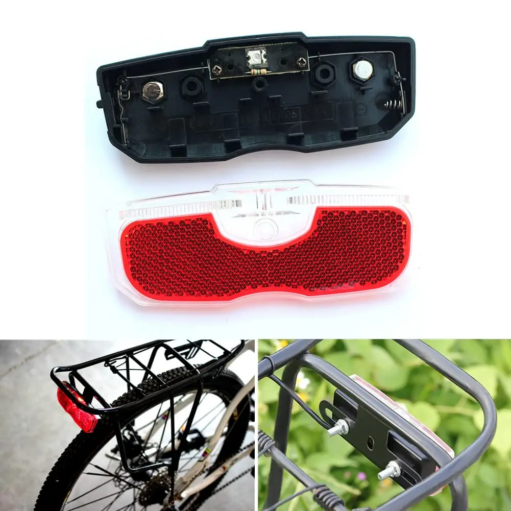 Feu Arrière Avec Réflecteur Et Support Pour Porte-bagages De Vélo, Neuf