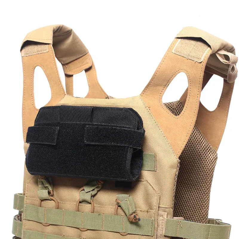 1pc Tactical Admin Map Pouch Phone Holder Outdoor Vest Plate Carrier Front Panel Belt Pack Hunting Accessories Utility EDC Bag