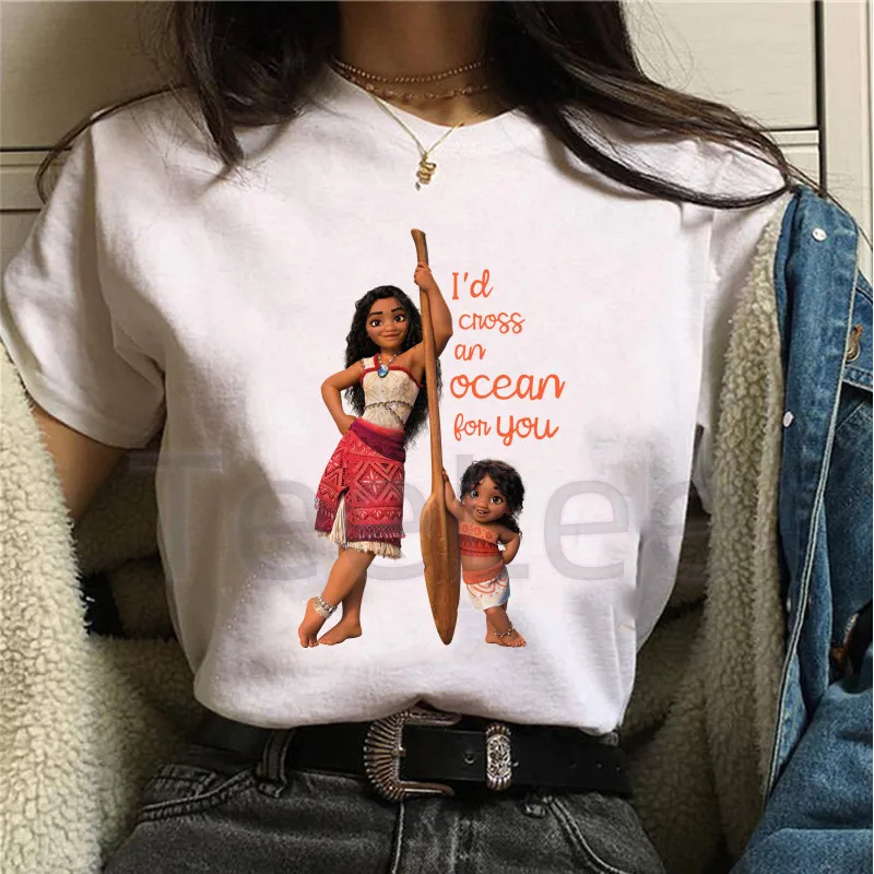 Funny T Shirts For Women Print Moana's Friend T Shirt Women Fashion Cartoon T-shirt Harajuku Streetwear Tee Tshirt Female 3