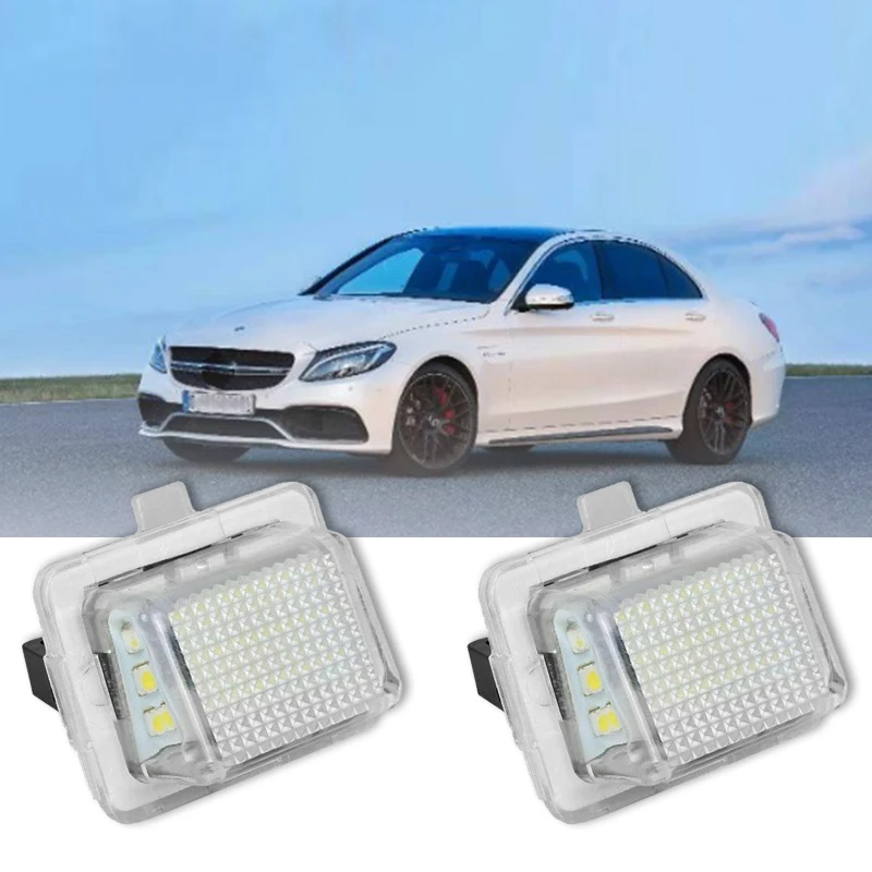 2pcs Car License Plate Light For Mercedesbenz W204/w212/w216/w221/w207
