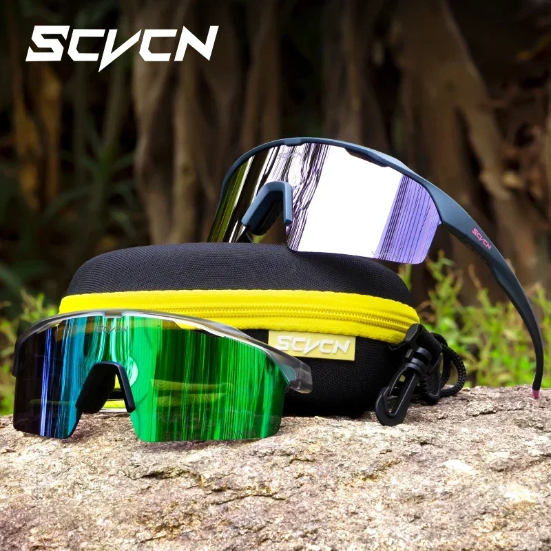 SCVCN Photochromic Sunglasses for men Cycling Glasses MTB Bike Sunglasses Sports Glasses Eyewear Bicycle UV400 Protection Women