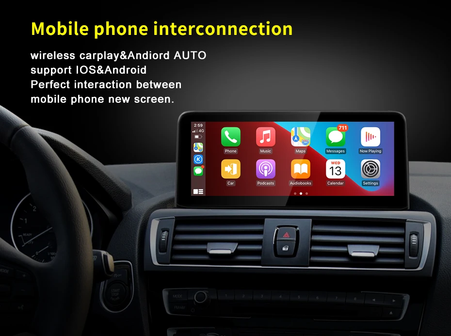 NEW ID8 Qualcomm 8 Core Android13 10.25inch For BMW 1Series F20 F21 Car Video Pl