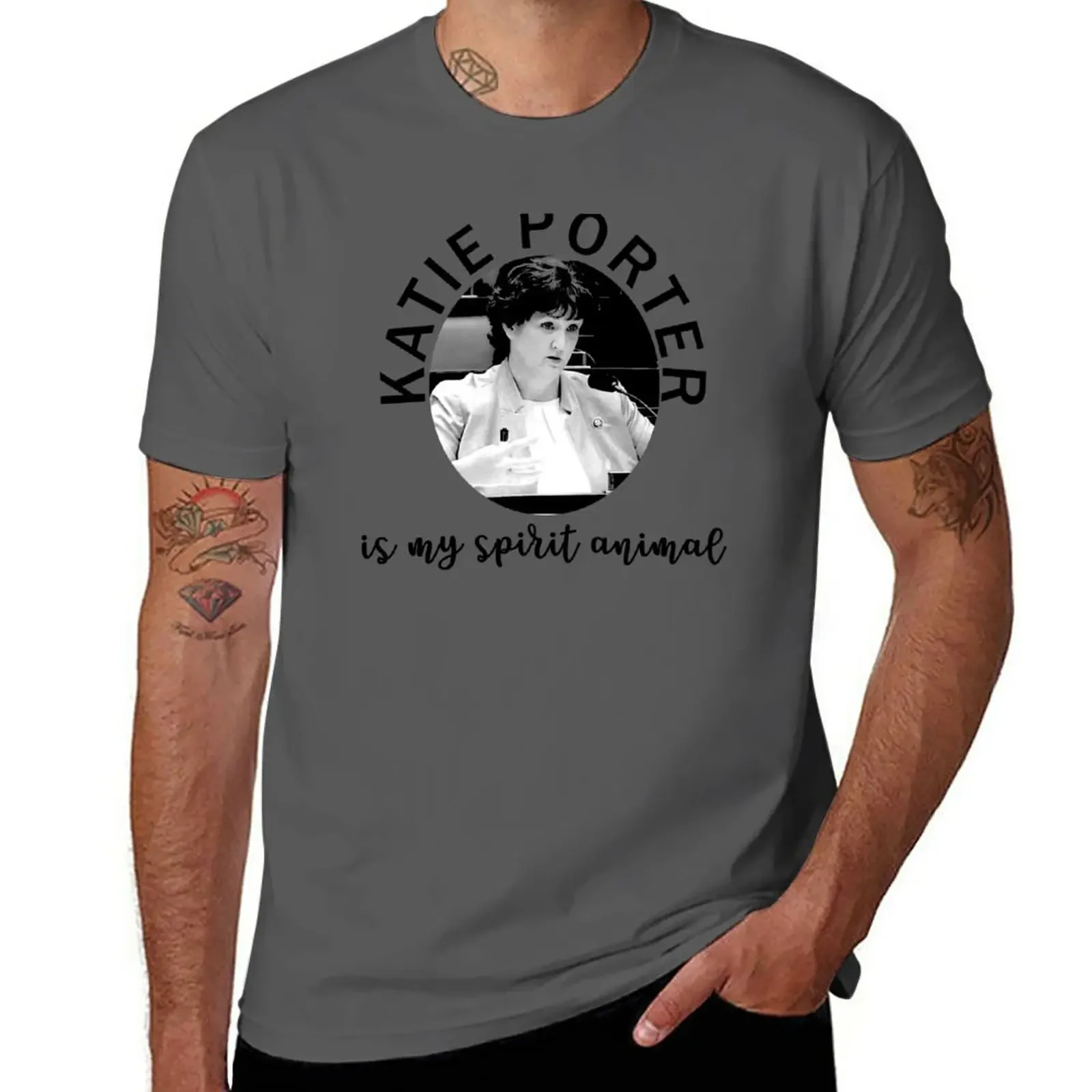 

Модная простая футболка-оверсайз с рисунком Кэти мой дух, в Корейском стиле, Мужская одежда, мужские футболки с графическим рисунком, 100% хлопок