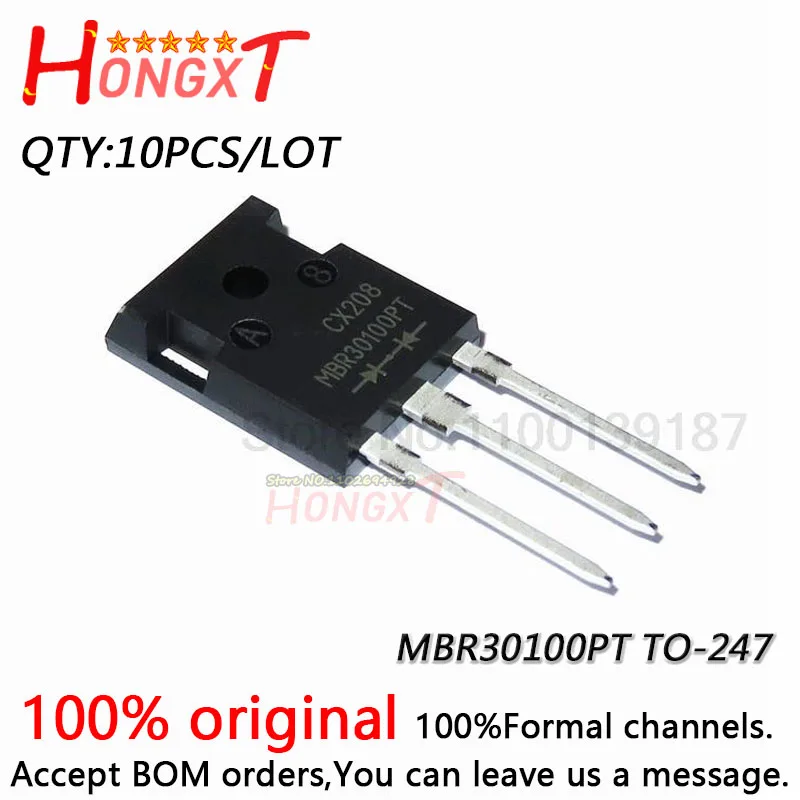 

Барьерный Диод Шоттки MBR30100 MBR30100PT TO-247, 30 А, 100 в, 10 шт.