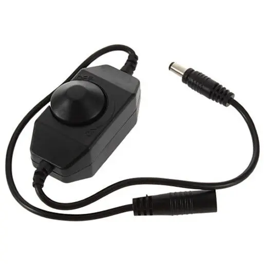 

5pcs LED Dimmer Switch Brightness Adjust Controller for 3528 5050 5730 5630 Single Color Strip Light DC 12V 24V Black/White