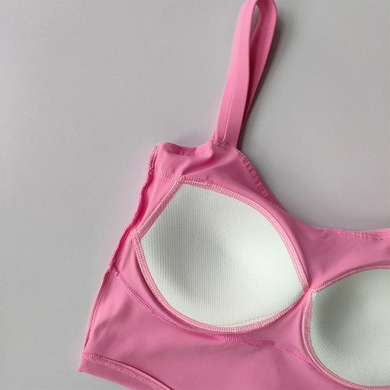 Beautiful Back Suspender Sports Bra for Women Shockproof Sagging Thin Shoulder Straps Quick Drying Yoga and Fitness Vest Tops