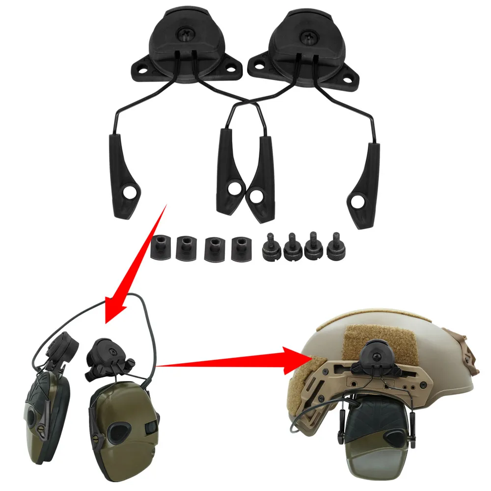 Tactical Wendy EXFIL Series Helmets Headphone Stand Adapter for Electronic Shooting Earmuffs Hearing Protection Tactical Headset