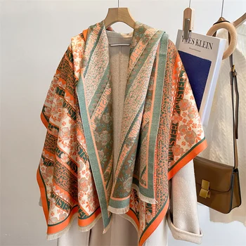 Fashion Soft Cashmere Scarf for Women Design Winter Warm Shawls and Wraps Bufandas Female Thick Pashmina Blanket Poncho Echarpe 1