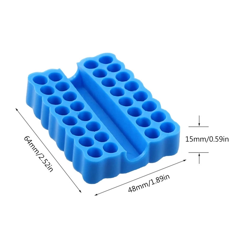 Screwdriver Storage Box 2 Pieces/set 32 Holes Hex Shank Screwdriver Bits Holder Plastic Storage Tray Organizer Compact Size Portable