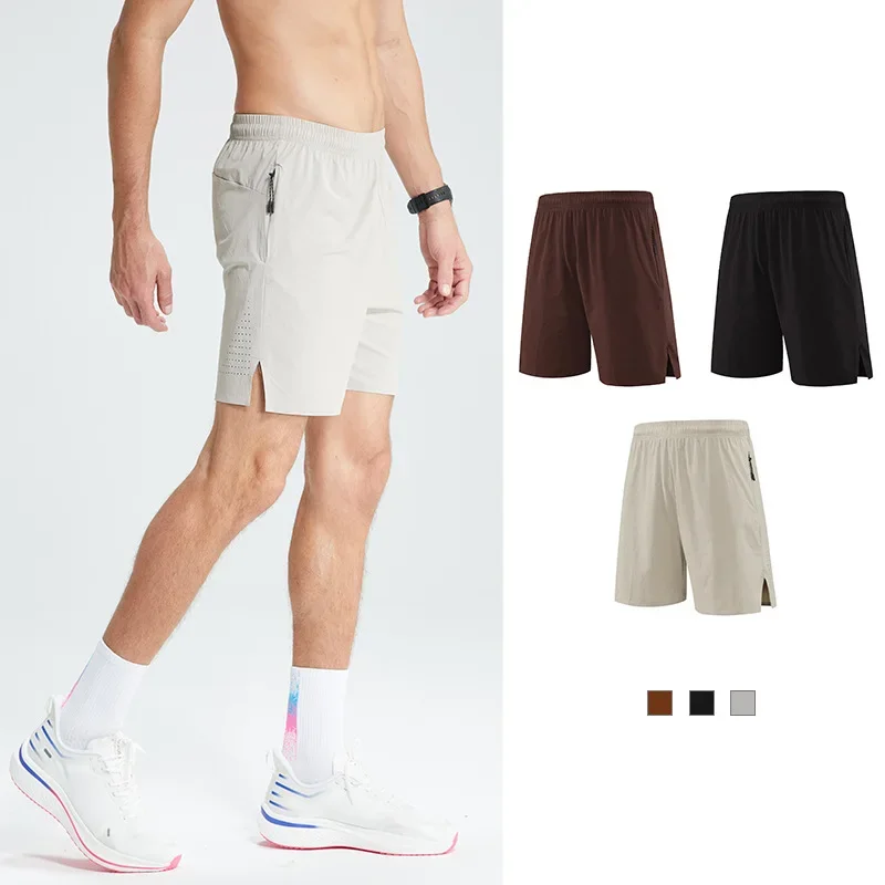 Men Basketball Shorts Quick Dry Ice Silk Breathable Fitness Running Sports Five-Quarter Pants Summer American Style