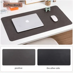 Vintage Cowhide Pattern Desk Pad - Double-Sided, Dirt-Resistant Office & Writing Mat - 60 x 30cm With strap (Brown  Black)
