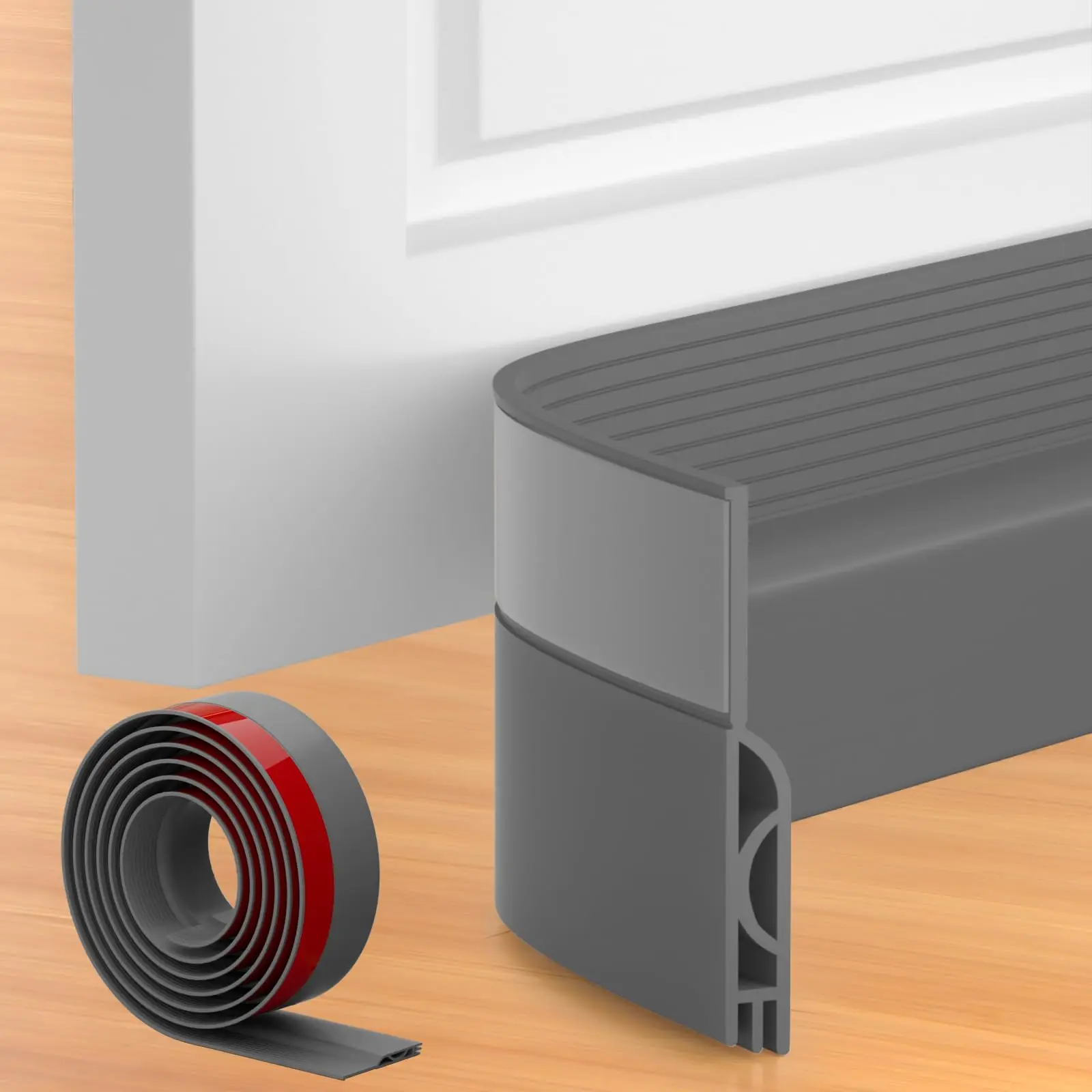 Premium Door Draft Stopper and Noise Blocker - Weatherproof Under Door Gap Filler and Seal