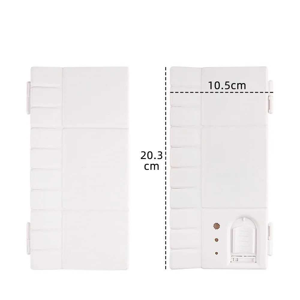 아크릴 수채화 페인트 팔레트 플라스틱 플립 뚜껑 학생 예술가를위한 휴대용 소형 페인트 상자 미술 용품