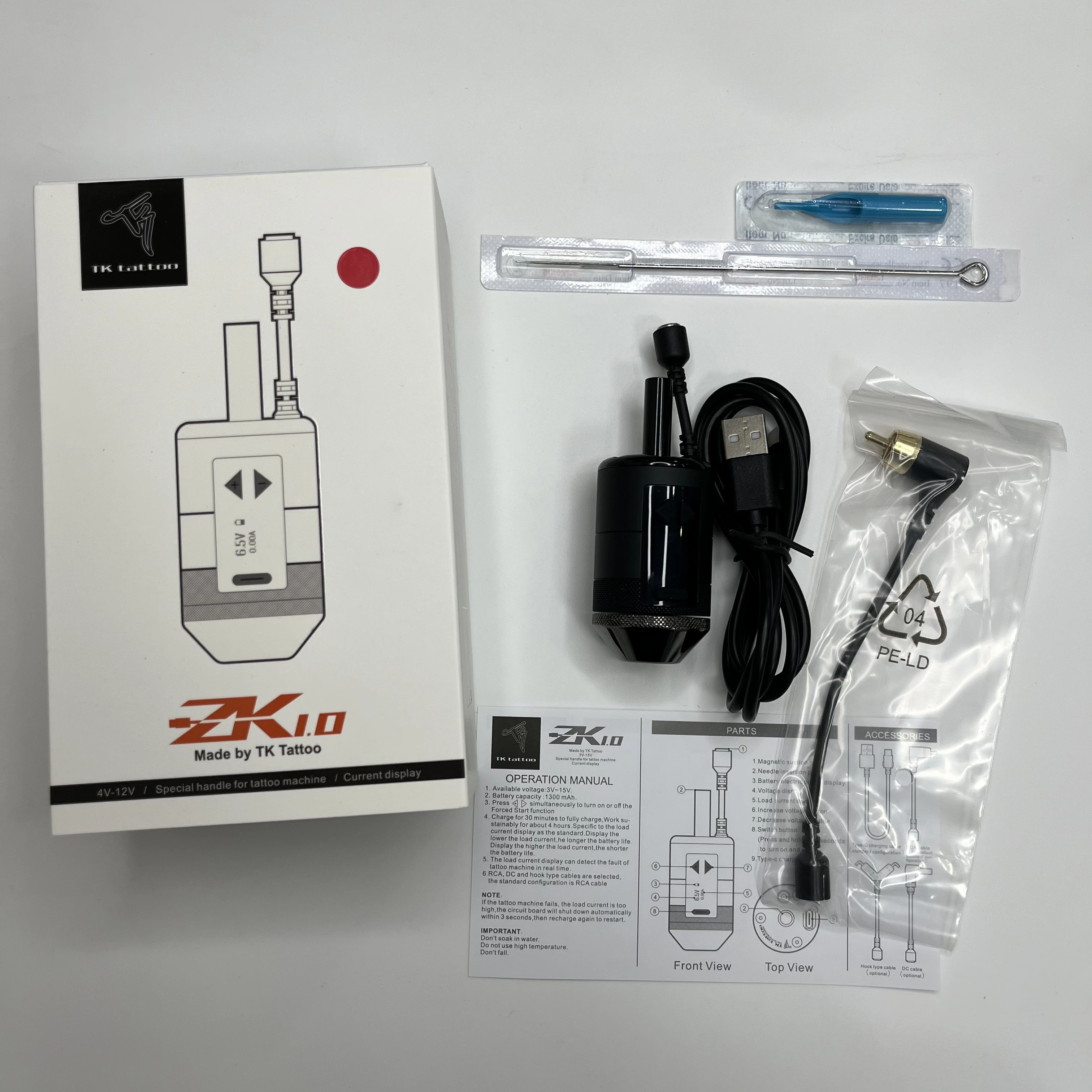 未使用　タトゥー　バッテリー　グリップ　カートリッジ　ワイヤレス S23bd4783d9614e1d87f2385623aca