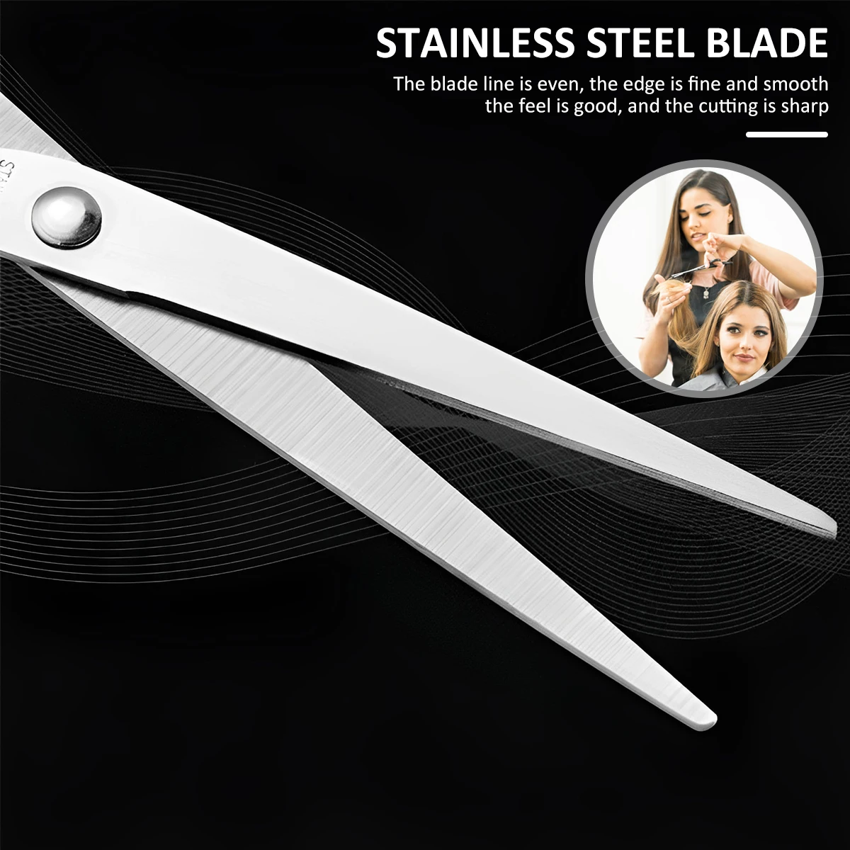 Hair Cutting Scissors Set Stainless Steel Thinning Scissor with Flat Scissor Comb Home Barber Salon Haircut Styling Tool