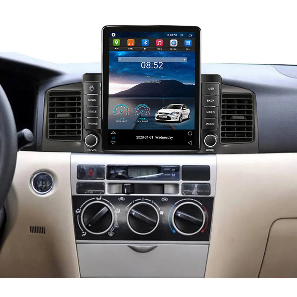 9.7 Car Player For Toyota Corolla 2000-2004 Carplay Auto Tesla Style  Vertical Multimedia Video Radio GPS Stereo Head Unit - AliExpress