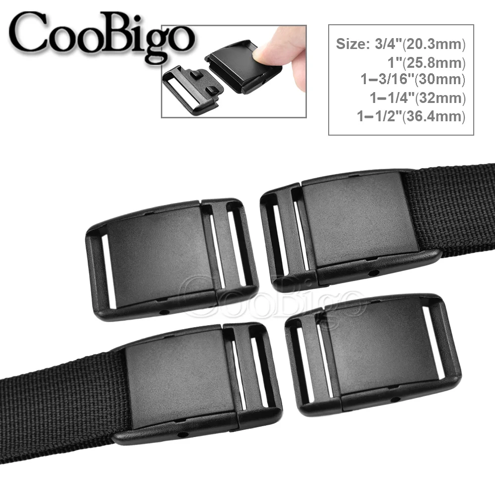 5pcs 20mm 25mm 30mm 38mm Plastic Center Release Buckles For Sports Bags Outdoor Backpack Gym Luggage Belt Buckle Accessories