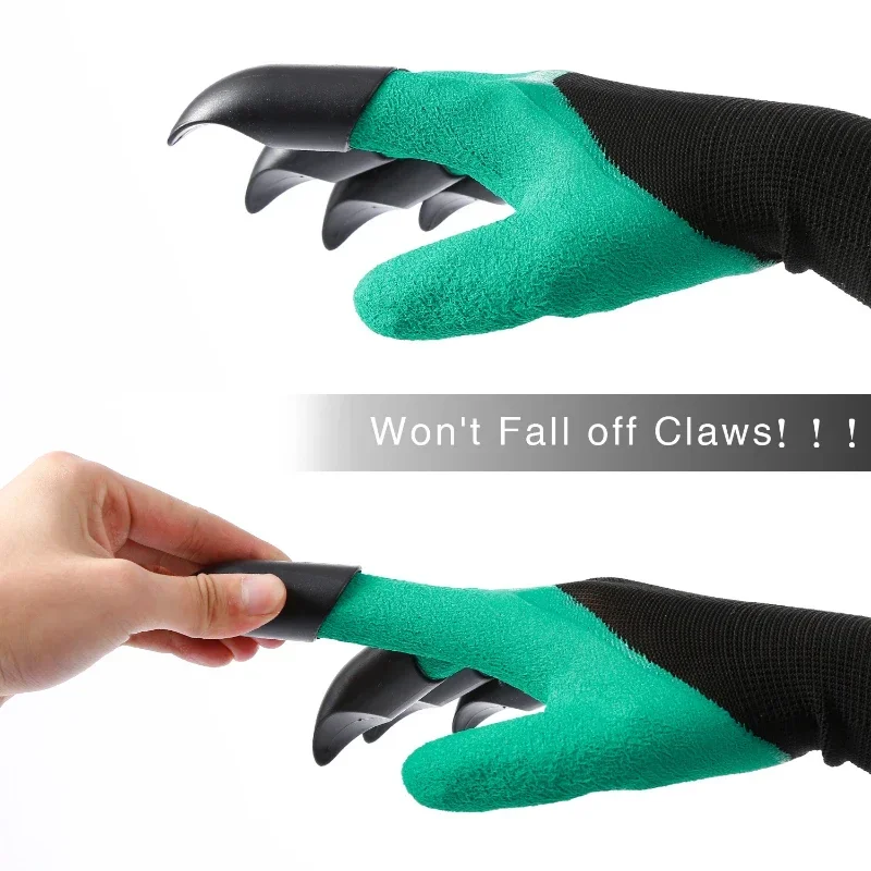 Garden Flower Planting Double Claw Gloves Waterproof and Anti Thorn Grass Pulling Latex Earth Digging and Horticultural Gloves 4