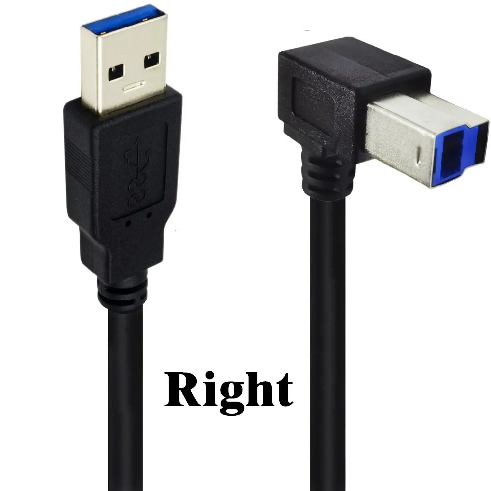 Super Velocidade Usb 3.0 Cabo Usb-a Macho para Usb-b 3.0 Macho 90 Graus Angeld tipo b Cabo Substituição Usb3.0 Dados Transferência Cabo Cabo - Imagem 2
