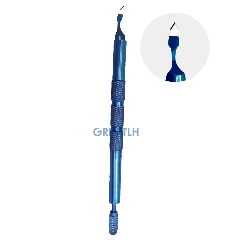 Ophthalmic elbow double lancet Sapphire Keratome blades Ophthalmic blade knife 1set