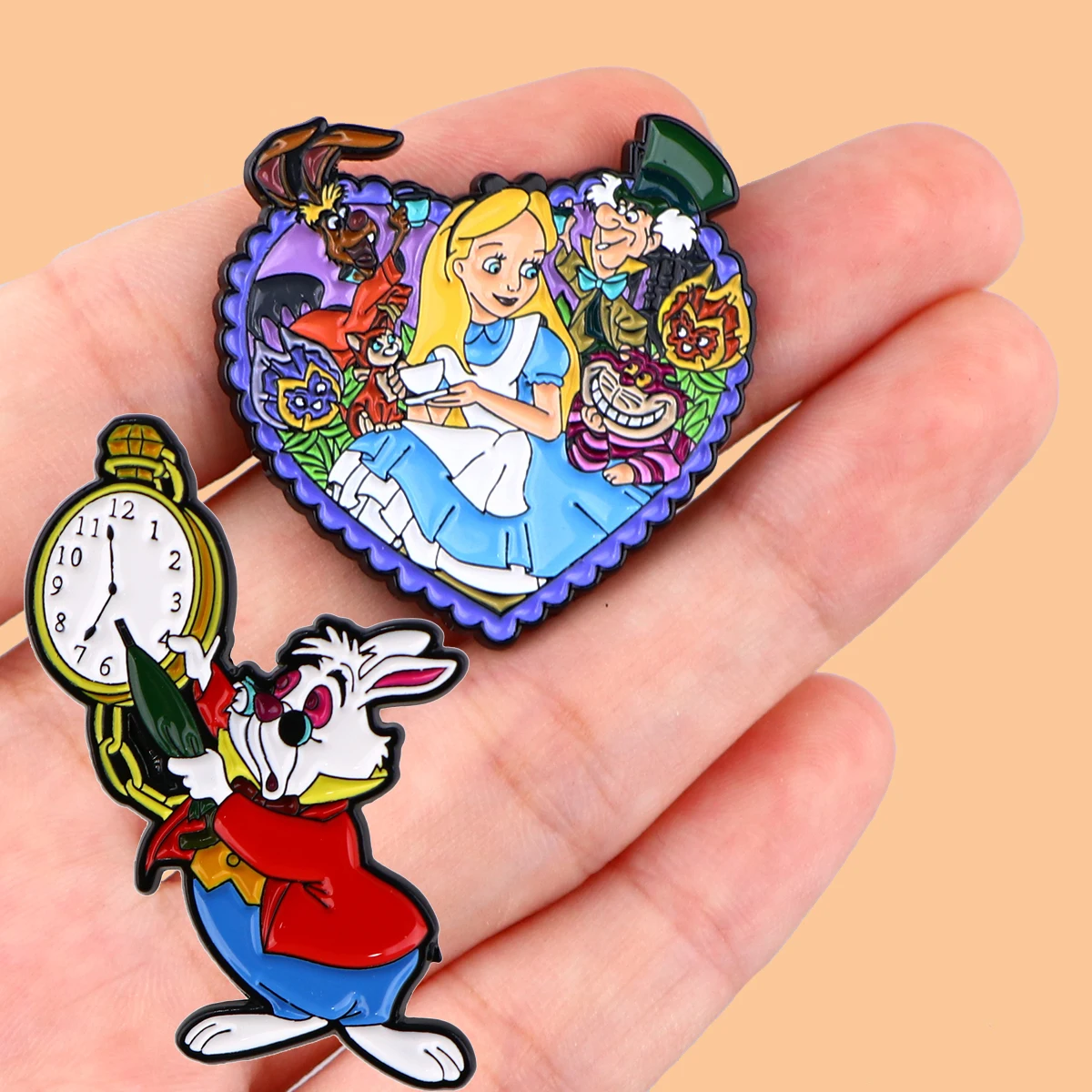 

Fairy Tales Enamel Pin Brooch for Women Cartoon Girl Lapel Pins Rabbit Badges on Backpack Clothing Accessories Fashion Jewelry