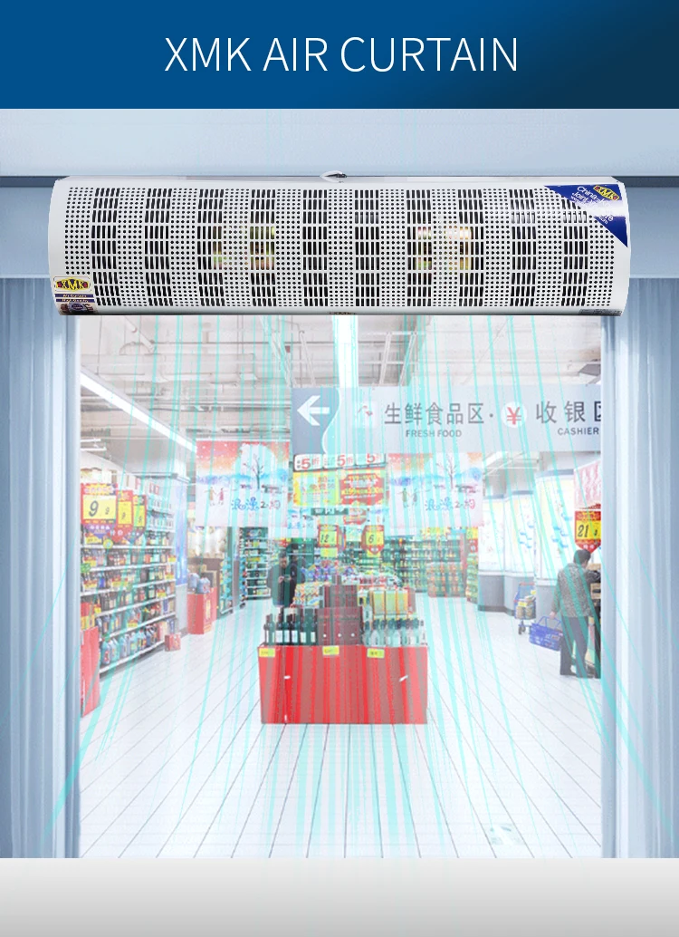静音工業用エアカーテン,2m,低ノイズ,速度クロスフロー,長さ