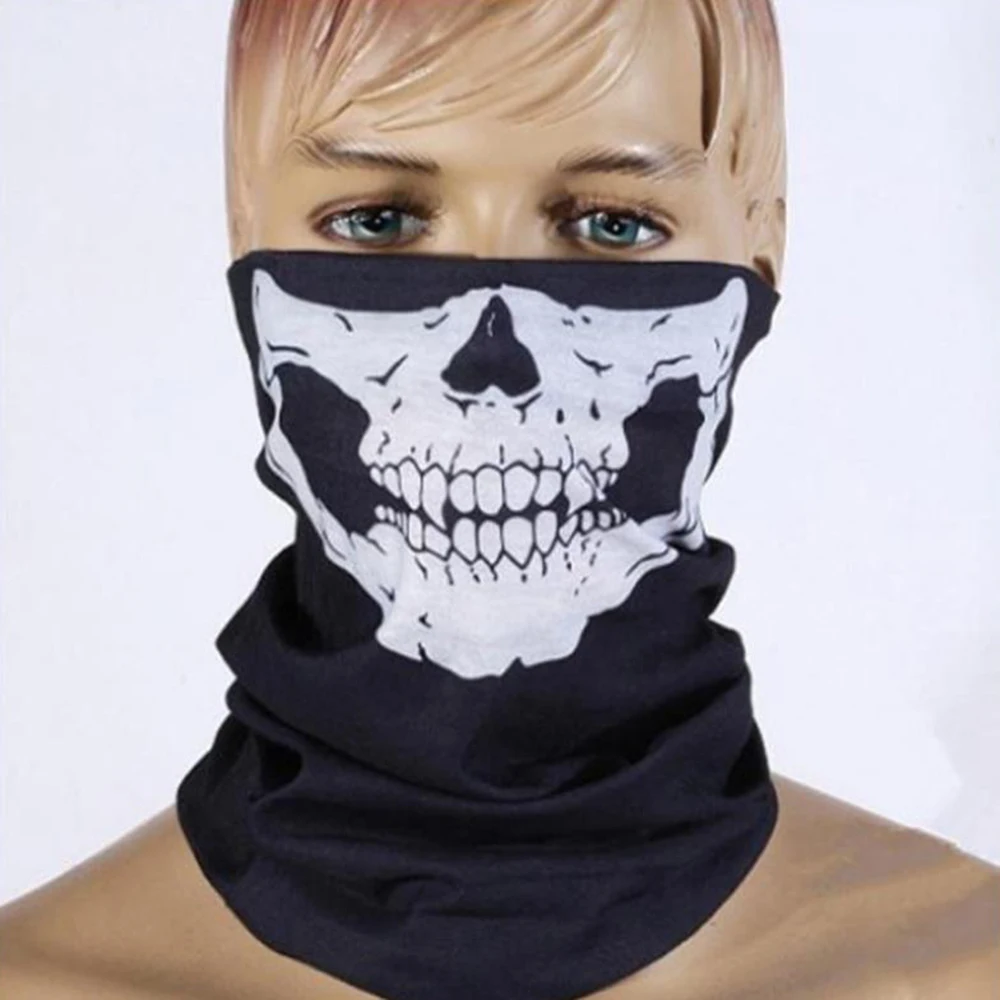 

2022 New Skull Cycling Face Mask Men Ourdoor Hiking Camping Hunting Running Neck Tube Scarf Bandana Motorcycle Riding Scarves