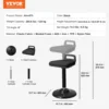 Active Chair with Handle, Height-Adjustable (24.6-34.4") Wobble Chair Made of Elastic Fabric & 45 mm Foam 3