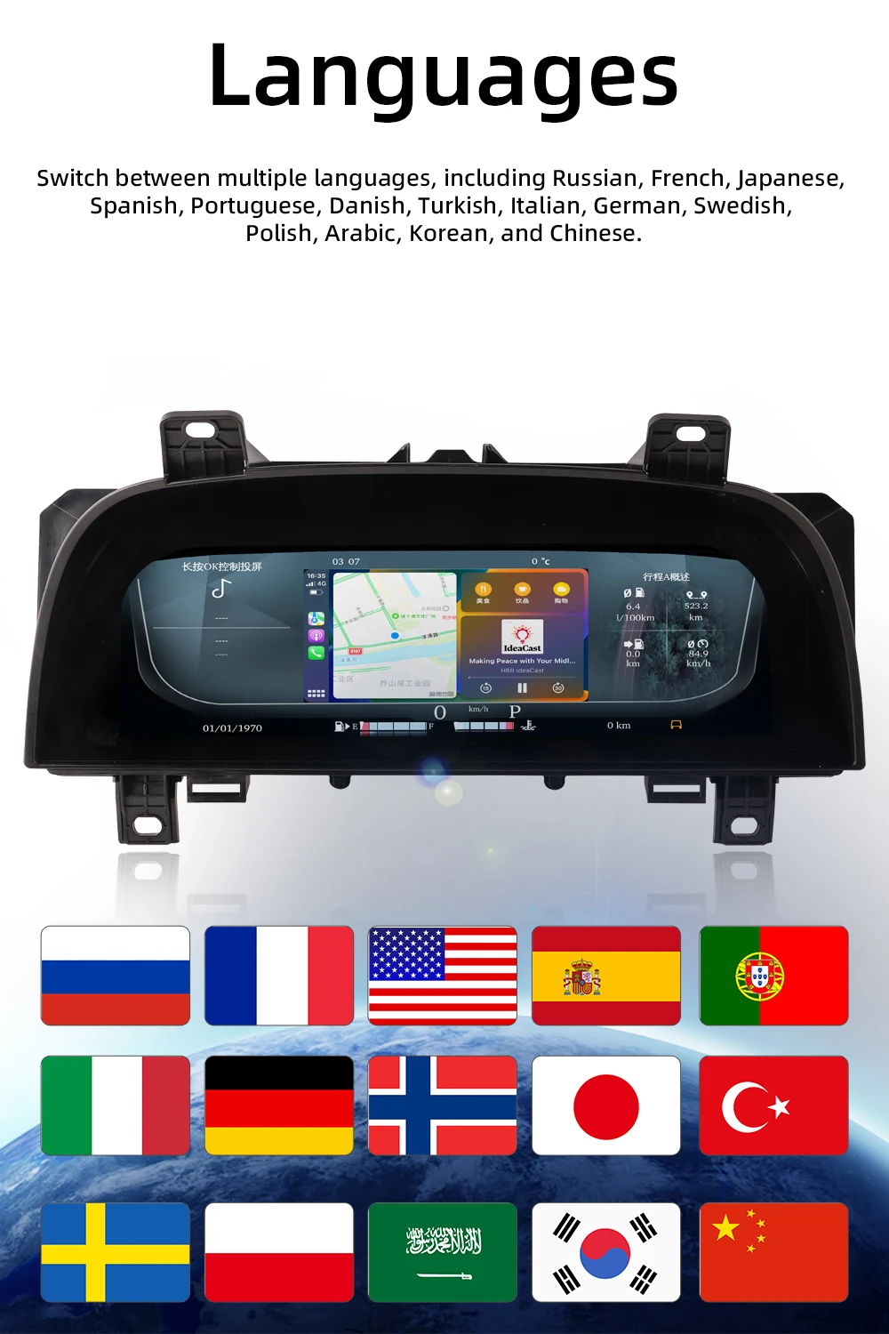 Digital Cluster Dashboard For Land Rover Discovery 4 2008-2016 Range Rover Sport