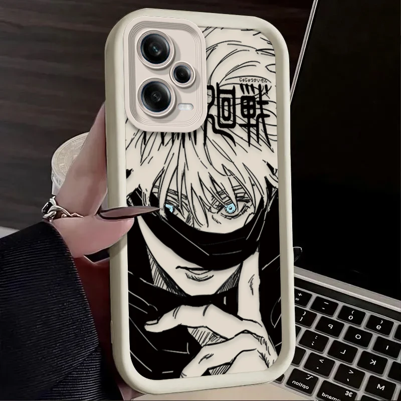 thumbnail image 1 of Jujutsu Kaisen Funda de teléfono para Xiaomi Redmi Note 13, 12, 11 Pro Plus, 4G, 5G, 12S, 11S, 10S, 10, 9, 9S, 8, 12C, 13C, A3, Funda de silicona suave, 1 of 4