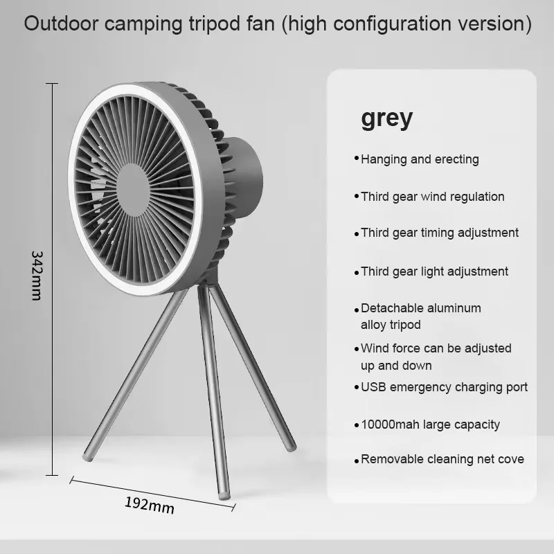 10000 mA lighting dark gray