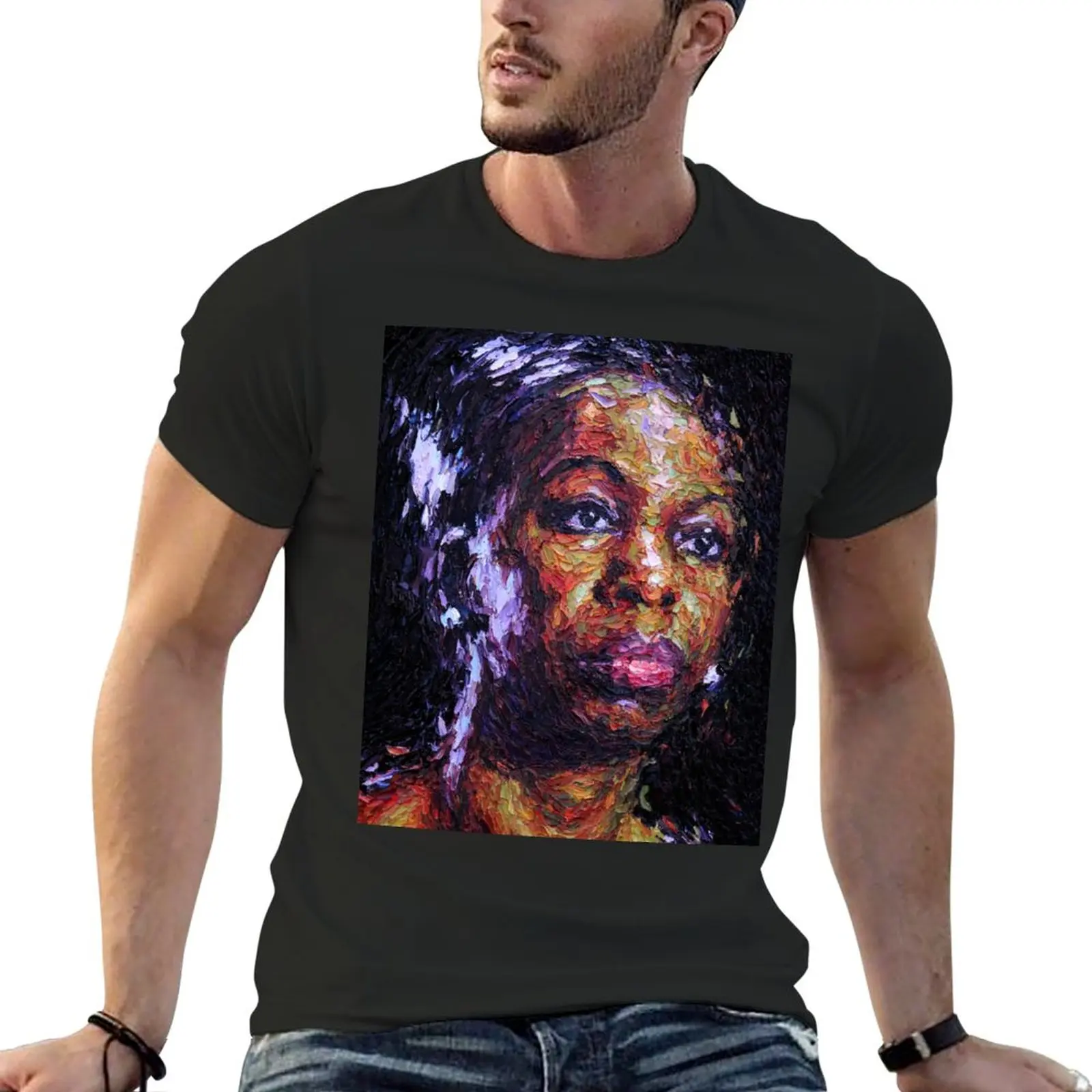 

New Black is the colour of my true love's hair - Nina Simone T-Shirt tops Tee shirt mens t shirts pack