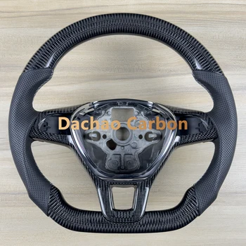 Real Carbon Fiber Steering Wheel For Volkswage VW Golf 7 TSI TDI AMAROK V6 High Quality Leather Custom Style 1